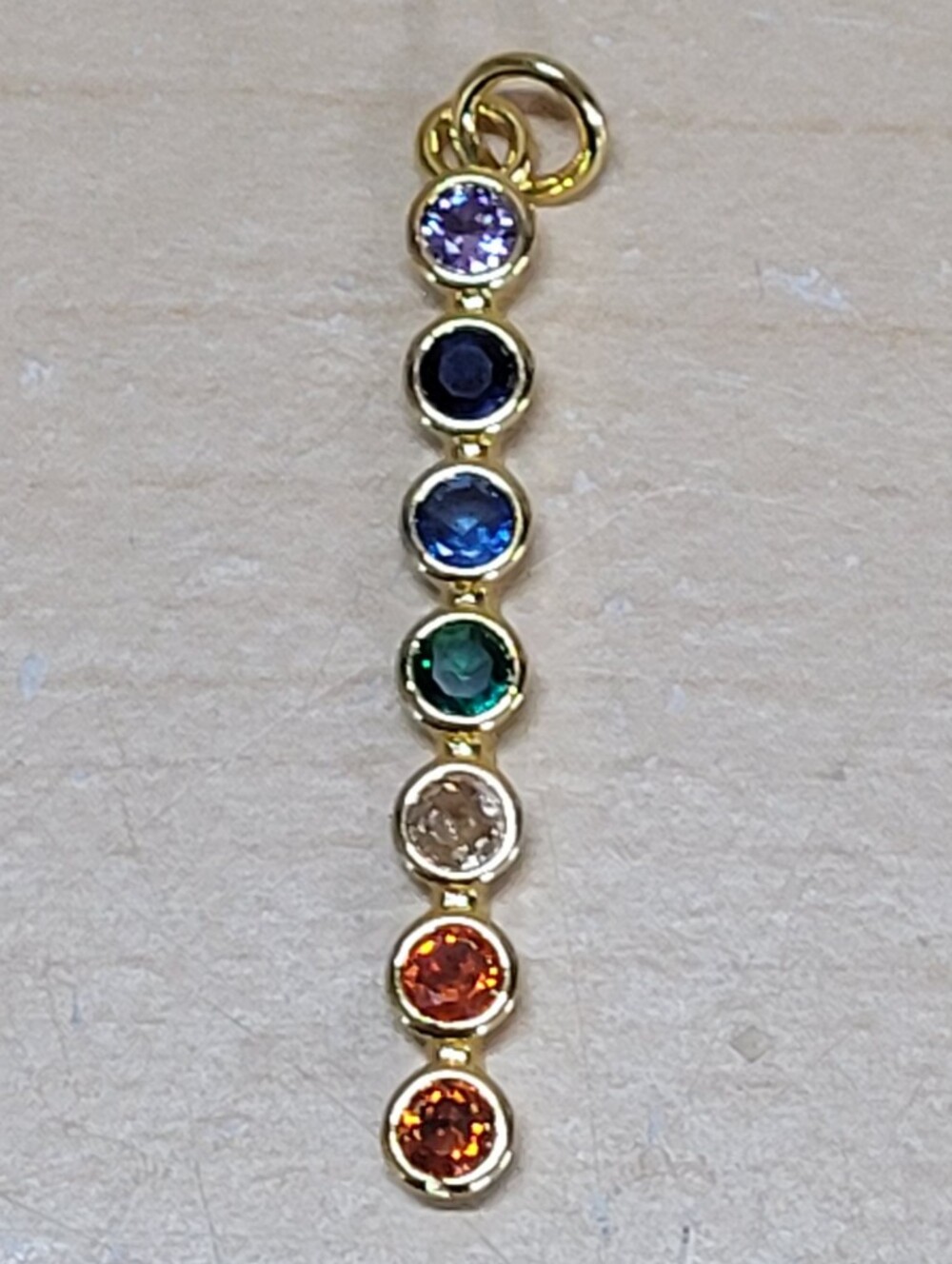 Brass Micro Pave Colorful Cubic Zirconia Rack Plated Pendant Cadmium&Lead Free